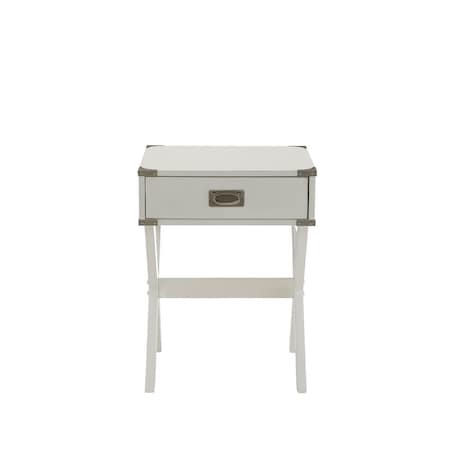 Made-To-Order 23 x 20 x 18 in. MDF Solid Wood Leg White End Table MA3108377